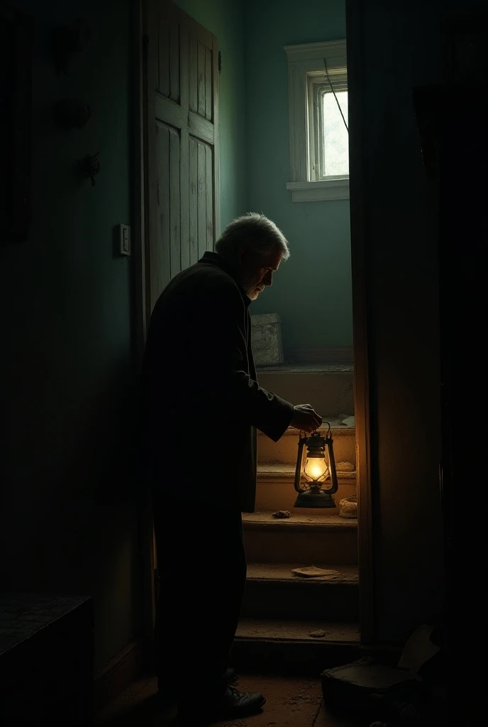 Father Finds an Attic Hidden in the Dark Apartment 