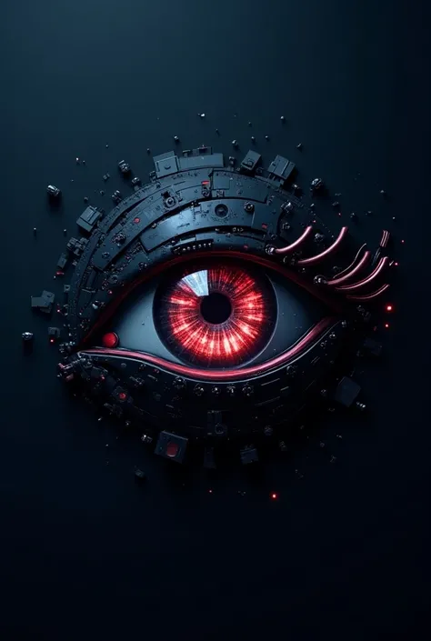 create a logo, It must be an anime-style eye, It must be Cyber Punk 3D 