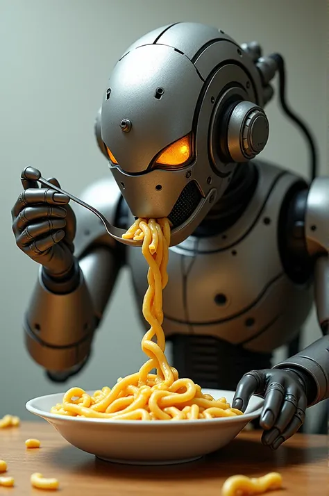 Dragunov eats macaroni