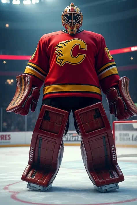 A 400 pound goalie for the Flames