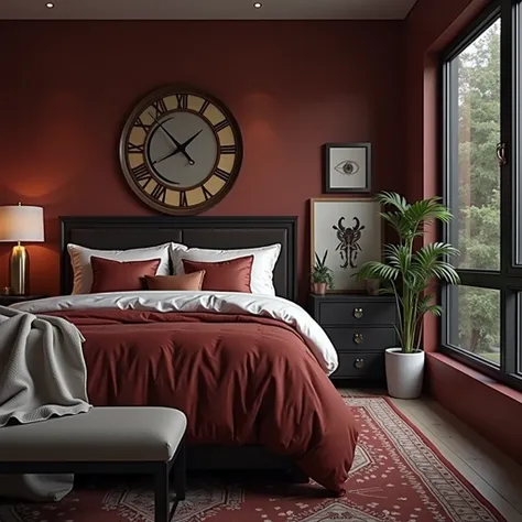 The bedroom of an Aries person reflects the strong, energetic and passionate personality of the Aries. This environment is vibrant, dynamic and full of elements that convey confidence and strength. The dominant colors are red, orange and white, with detail...