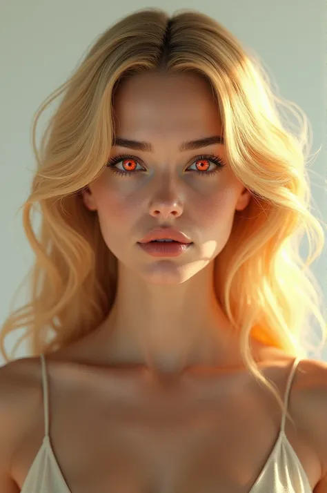 Red-eyed blond woman 3d