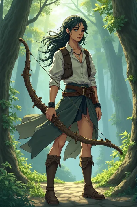 Here is the full description of Lyra:

It is a Japanese manga
---

Lyra - Full Description

Age: 
Race: Half-Elf
Role: Agile Archer, loyal and protective friend
Weapon: Vespera , A magical bow made of ancient wood connected with the elemental forces of the...