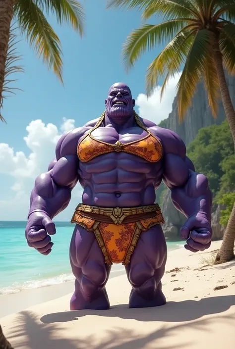 Thanos in a hot bikini on the beach