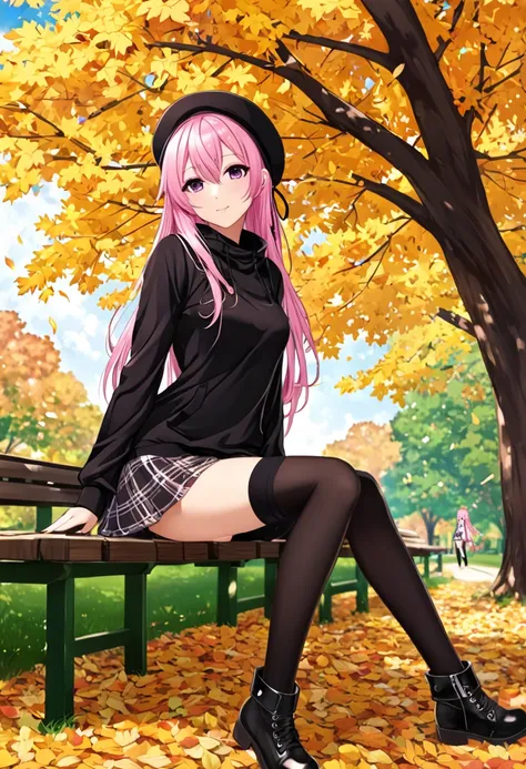 Megurine Luka cute sexy casual clothes G-pan Autumn Park Asa