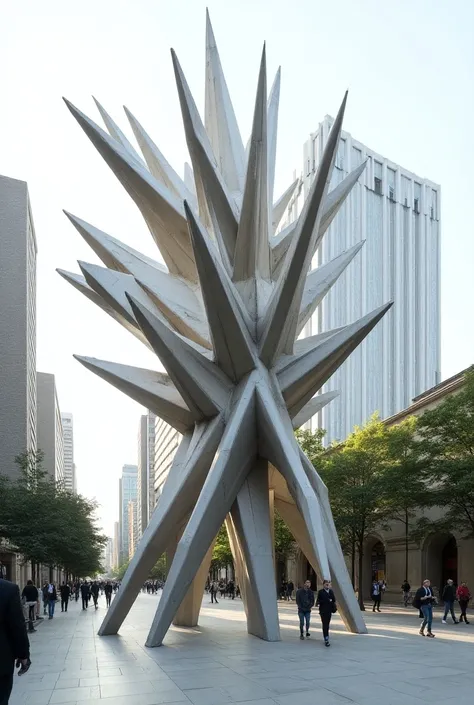 an archisculpture inspired by the skeleton of the leaf but without having the shape of the leaf for an urban context.