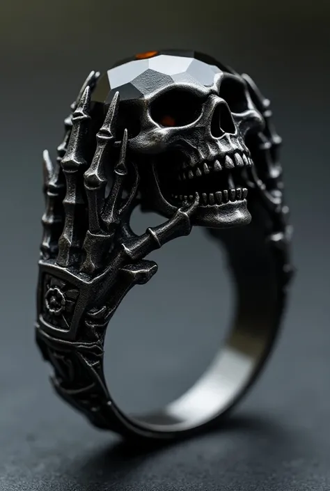 Masterpiece design of the ring inspired by Witch King of Angmar. Fully detailed 