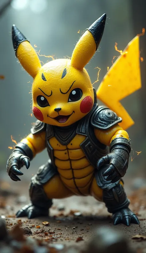 Give me a hybrid between Scorpion from Mortal Kombat, And Picachu 