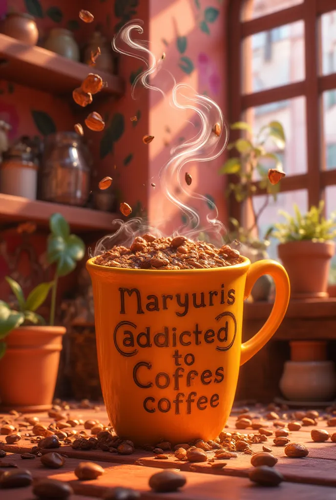 cup of coffee that says maryuris is addicted to coffee