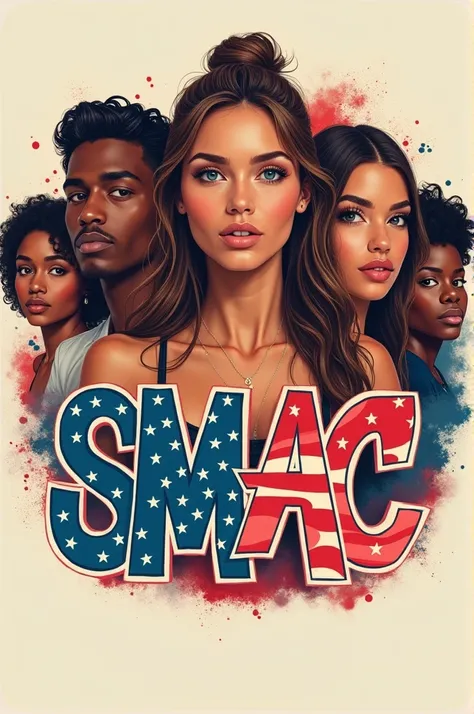 Beautiful Americans on T-shirt with the word "SMAC"