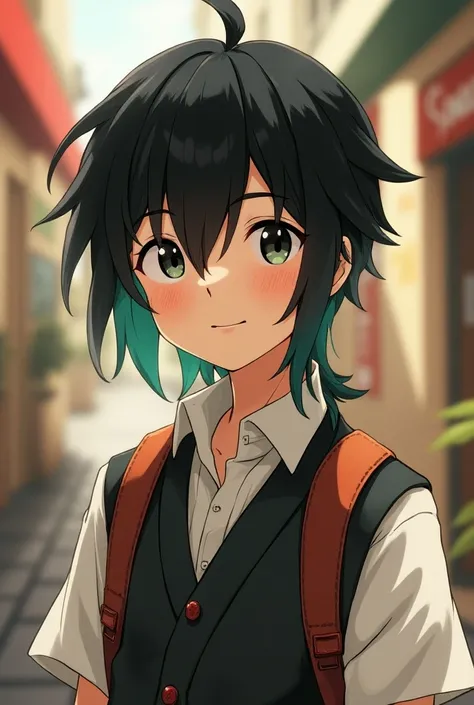 Kenji★ é um jovem menino japonês de 18 anos que se mudou para Portugal em busca de novas oportunidades e aventuras.  He has a shy smile ,  long black hair with green hair tips and black eyes .  Kenji is curious and enthusiastic ,  always striving to learn ...