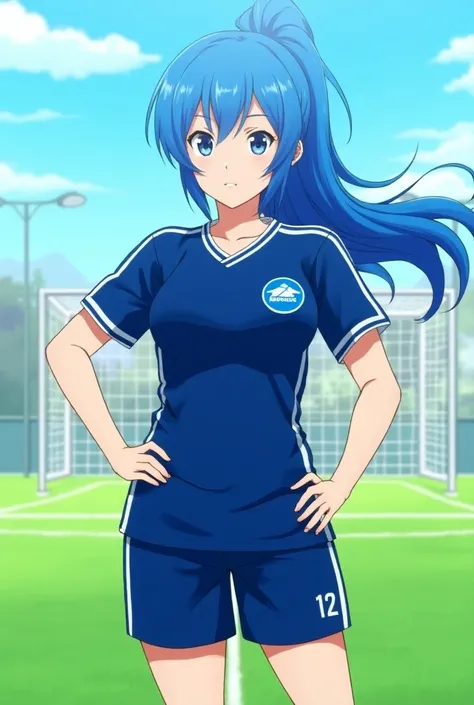 Ai hoshino de oshi no ko, con uniforme de Blue Lock