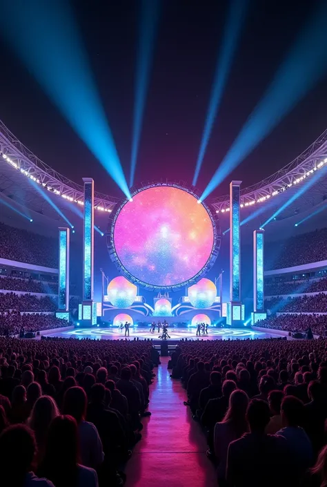 Eurovision stage at the Mohammed V stadium in Casablanca 