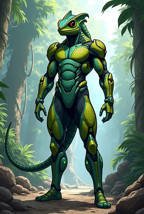  Create variations of this chameleon-inspired hero armor, high-quality web comic art  