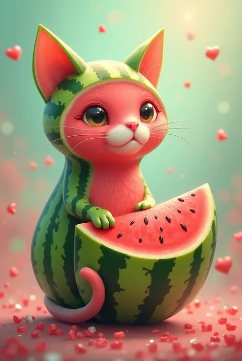 Watermelon cat