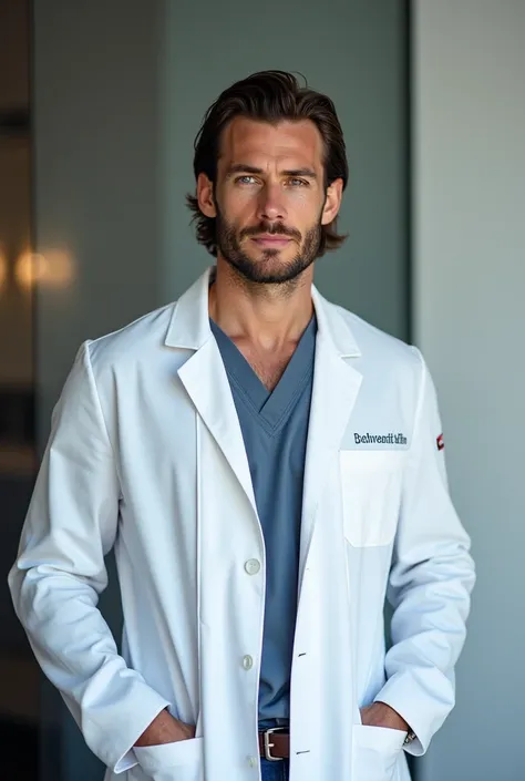 Here’s a prompt for Gareth Bale in a doctor’s outfit:

---

**Prompt:**

"Imagine Gareth Bale, dressed in a doctor’s white coat, now applying his extensive knowledge of sports science and recovery to help others perform at their best. After a legendary foo...