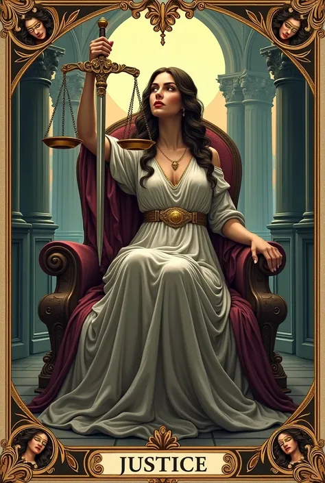 The arcane of justice in the tarot