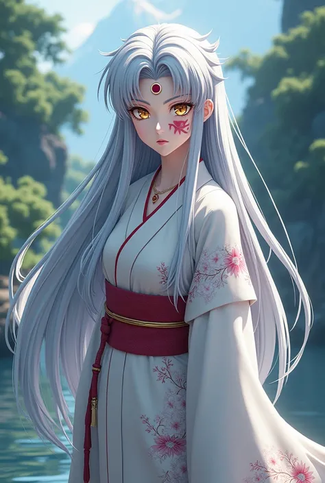 (Photorealism:1.2), female sesshoumaru from inuyasha. 