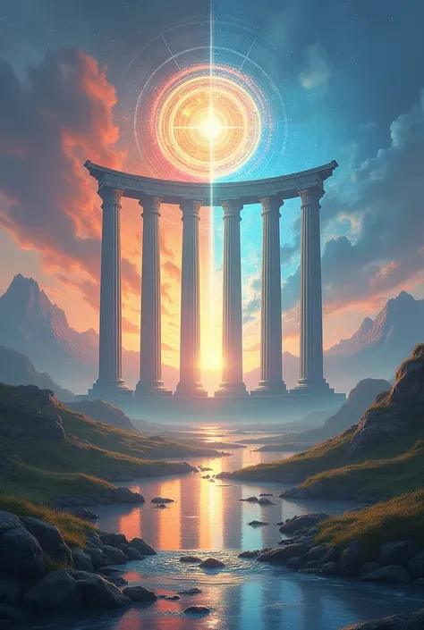  Background with emphasis on 4 mental pillars, physical, spiritual and emotional .