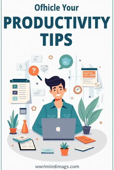 make a picture that says "productivity tips"