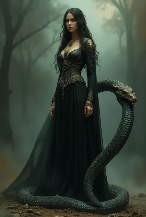 Lilith with a serpent 