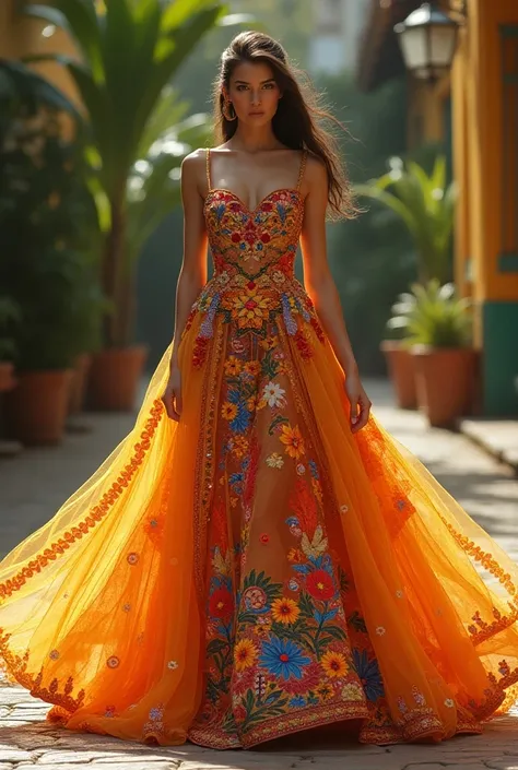 Beautiful dress inspired by the culture of Venezuela 