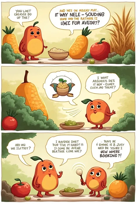 Food comic talking about how important it is to eat well
 