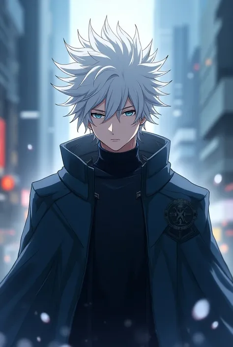 Male anime character with white hair 