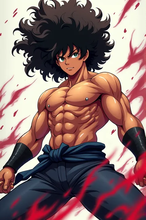 Camando tanjiro from demon  muscular physique
Hairstyle afroo ,4k anime-style  image