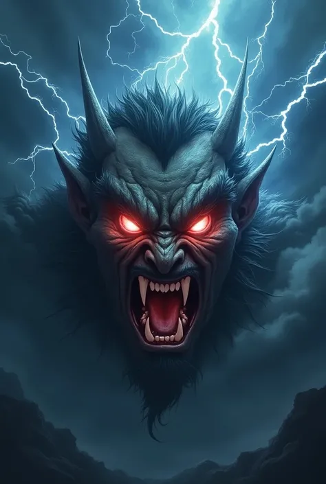 Angry Face of a Thunder God 