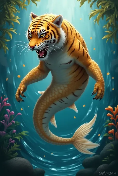 Tiger with fish tail 