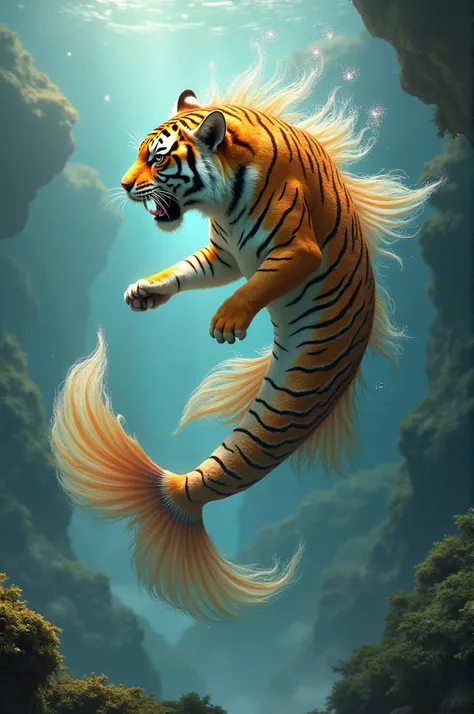 Tiger with a fishlike underbody