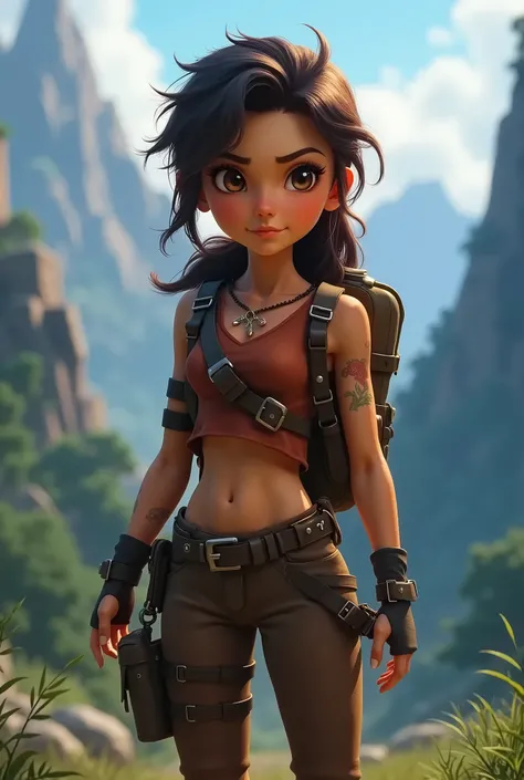 female adventurer animated 