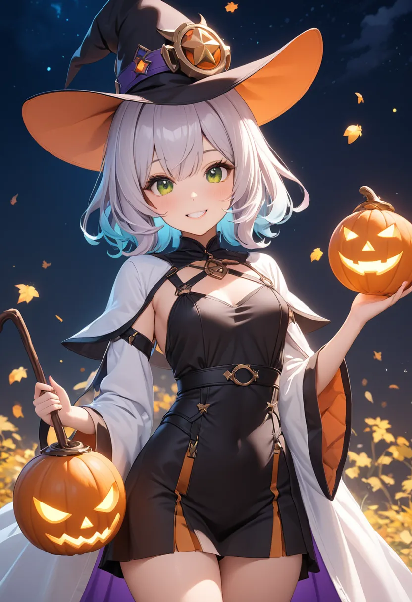 masterpiece, best quality, score_9, score_8_up, girl, smile, fantasy, witch,