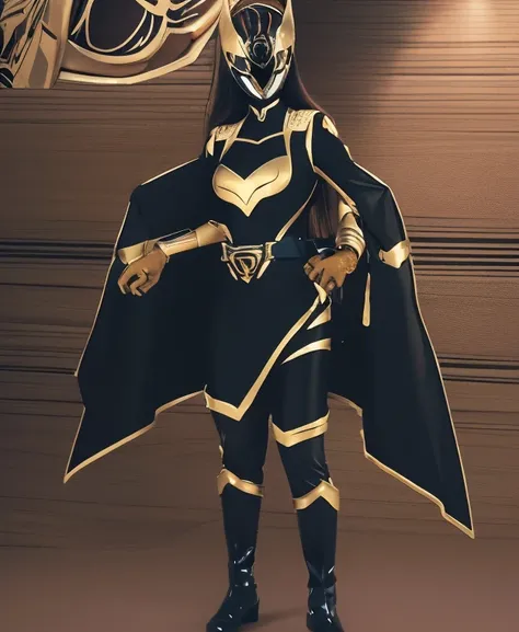 A woman high black rangers, high black ranger suit, as she power rangers toxic , full body , helmet mask, long hair brown, high detailed, realistic, gloves, ultra realistic, ((full face helmet)), black shield sunglasses on eyes, smart black sunglasses 