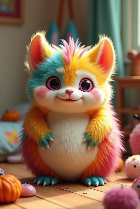 Adorable furry and super cute 3d monster doll 