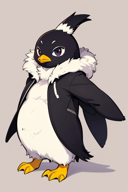 Female furry penguin furry art ai (desc) style 