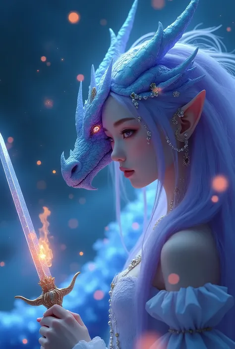 score_9, score_8_up, score_7_up, score_6_up, source_furry, masterpiece, newest, skinny
masterpiece, best quality, 1girl, 1other, monster girl, (((girl and dragon girl)))
ultra-realistic mix fantasy,(dragon:1.3)  void energy diamond sword, in the style of d...