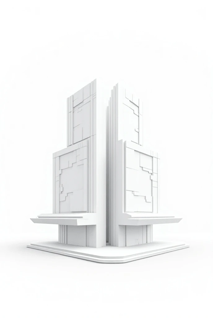 create a line image of a building showing that the architecture satisfies the two hemispheres of the brain. left side (logical hemisphere ), right side ( creative hemisphere )