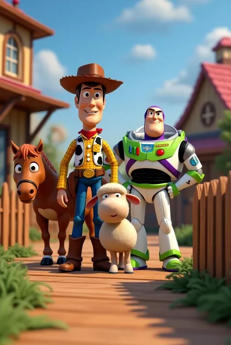 Crea a woody, con buzz light year y un tulio y betty la. Ovejera