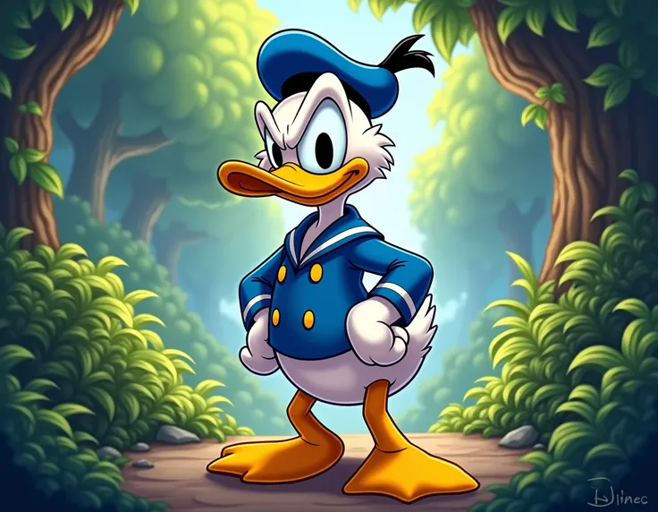 donald duck green background