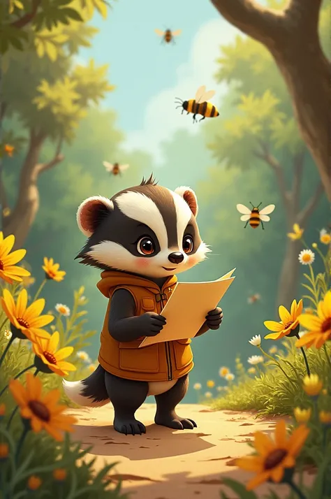 With that, the animals were off! Benny the little badger read his first clue: “I’m home to buzzing friends and sweet, golden treats.”
