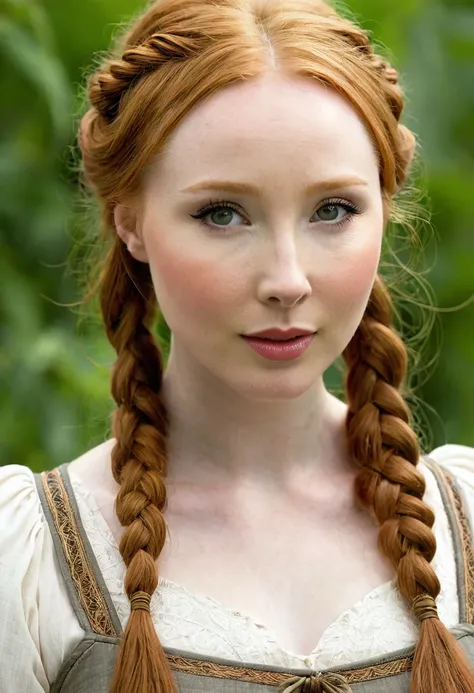 Nia Wingfeather (portrayed by Molly Quinn) is often described as having a graceful, warm presence, with a beauty softened by hardship but brightened by resilience. Her hair is a rich, chestnut brown, usually pulled back into a practical bun or braid, a few...