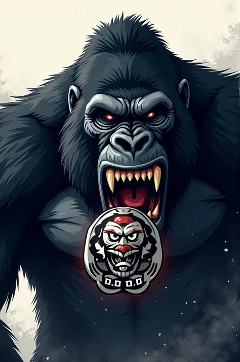 Gorilla eating logo