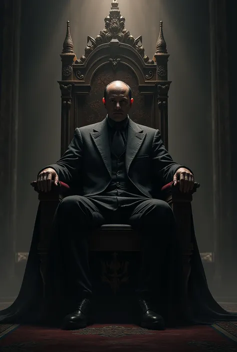 "Scene of a powerful leader sitting on a throne, half-hidden in shadow, symbolizing Machiavelli’s dual philosophy of strength and cunning"