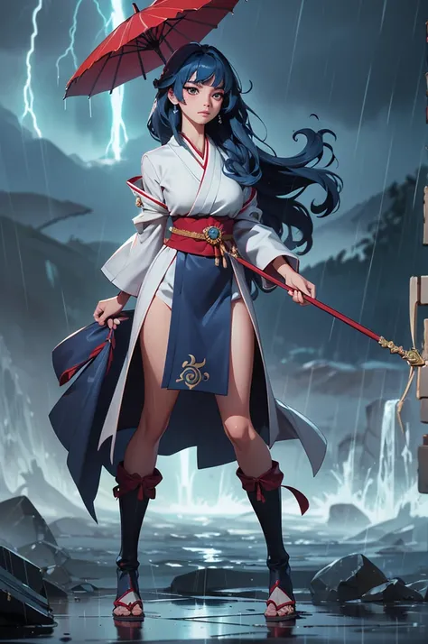 Best quality, masterpiece, high quality, (detailed beautiful face:1.3), (detailed beautiful eyes:1.3), (full-body shot:1.6), Kushinadahime, nihonshinwa, Japanese princess-like magician, RPG game character, standing full-body shot, elegant and graceful, ref...