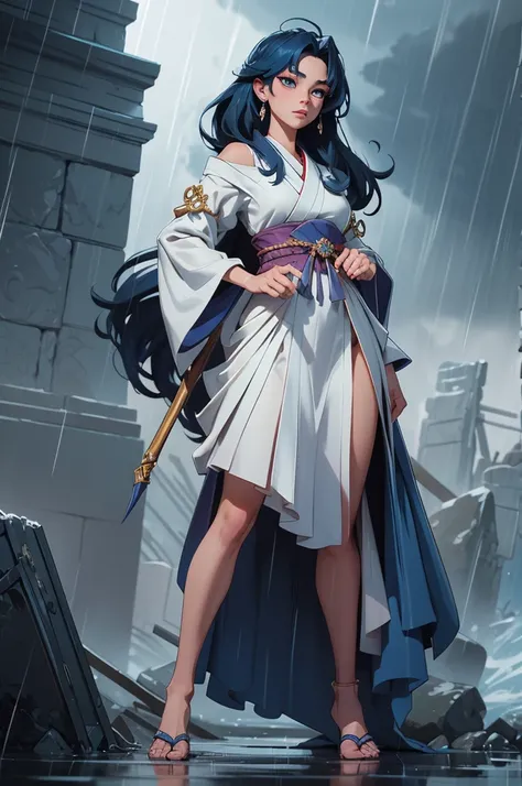 Best quality, masterpiece, high quality, (detailed beautiful face:1.3), (detailed beautiful eyes:1.3), (full-body shot:1.6), Kushinadahime, nihonshinwa, Japanese princess-like magician, RPG game character, standing full-body shot, elegant and graceful, ref...