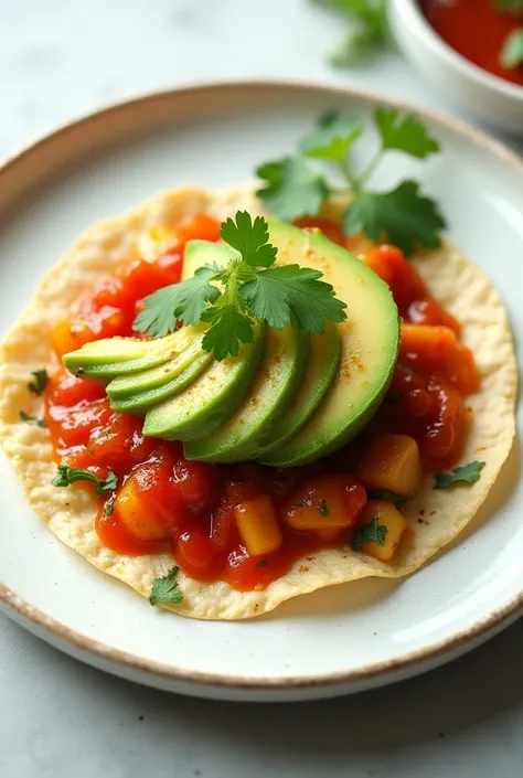  Step 9 :  Add toppings
Add your favorite toppings,  like avocado , hot sauce or coriander .

