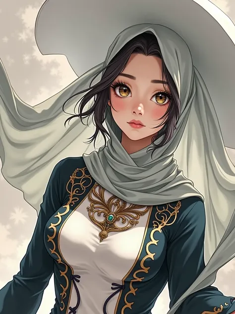 Anime girl big boobs hijab girl