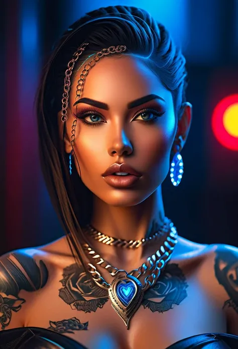 beautiful digital artwork, beautiful digital art, detailed beautiful face, 10k high quality detailed art, very beautiful digital art, digital art. highly detailed, beautiful detailed body, illuminated by a circular light that frames her head Create a hyper...